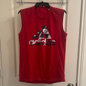 Men’s Adidas Red Graphic Tank Top